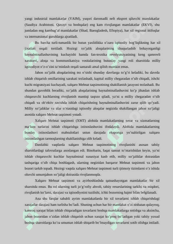 Jahon xo'jaligi va uning evolyutsiyasi 2