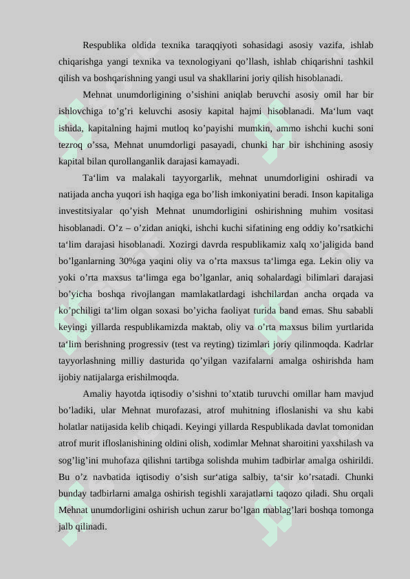 Iqtisodiy o'sish va milliy boylik. Iqtisodiy muvozanat va mutanosiblik. Iqtisodiyotning siklligi va makroiqtisodiy beqarorlik 7