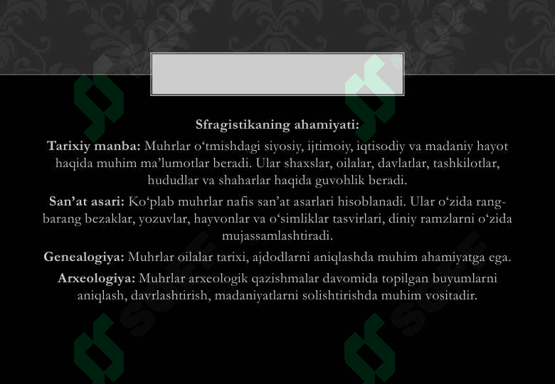 Sfragistika bo’yicha taqdimot 3