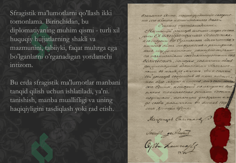 Sfragistika bo’yicha taqdimot 7