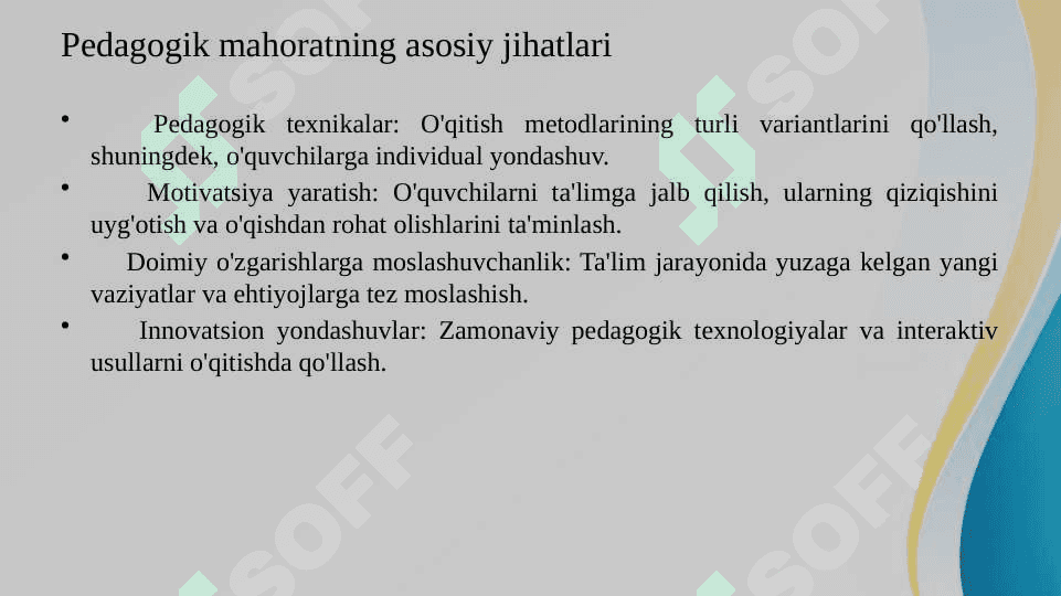 Pedagogik qobilyat-pedagogik mahoratning  asosi sifatida 7
