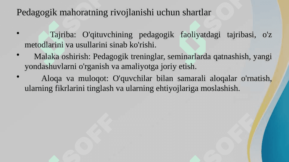 Pedagogik qobilyat-pedagogik mahoratning  asosi sifatida 8