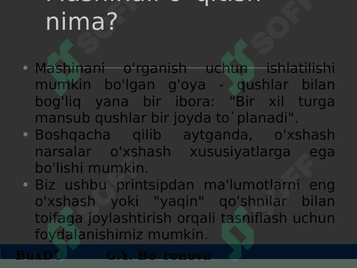 Klassifikasiya va regressiya algoritmi.K-Nearest Neighbour eng yaqin qo`shnilar  algoritmi 2