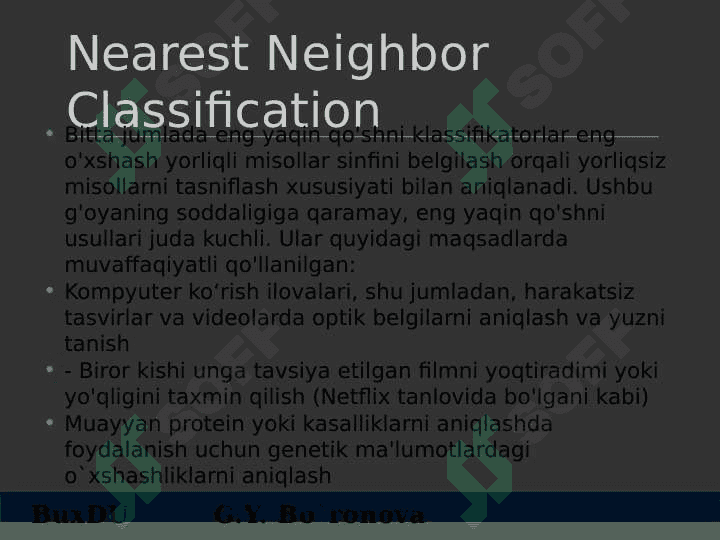 Klassifikasiya va regressiya algoritmi.K-Nearest Neighbour eng yaqin qo`shnilar  algoritmi 3