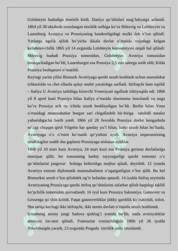 Germaniya imperiyasining vujudga kelishi va ushbu jarayonda O. Bismarkning  tutgan  o‘rni. 4