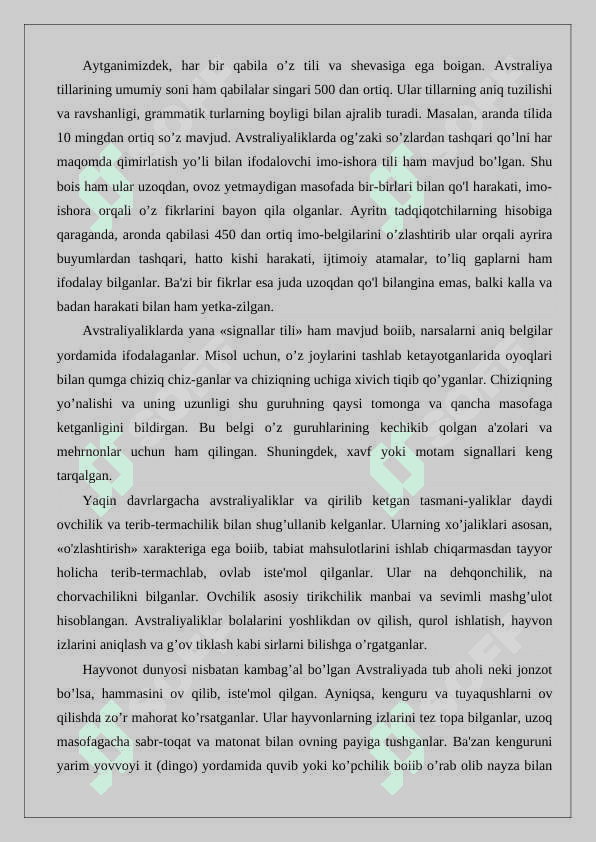 Okeaniya xalqlari hoʻjaligi va madaniyati  24 7