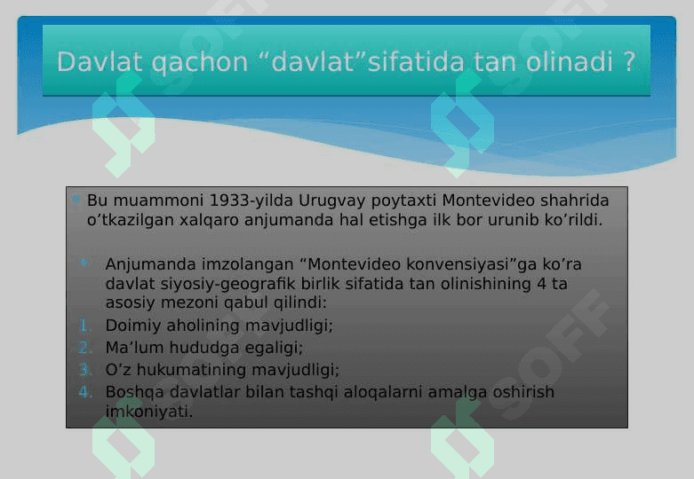 Jahon mamlakatlarining hududiy boʻlinishi mavzusini oʻrganish va yer maydoni jihatdan klassifikatsiya qilish 7