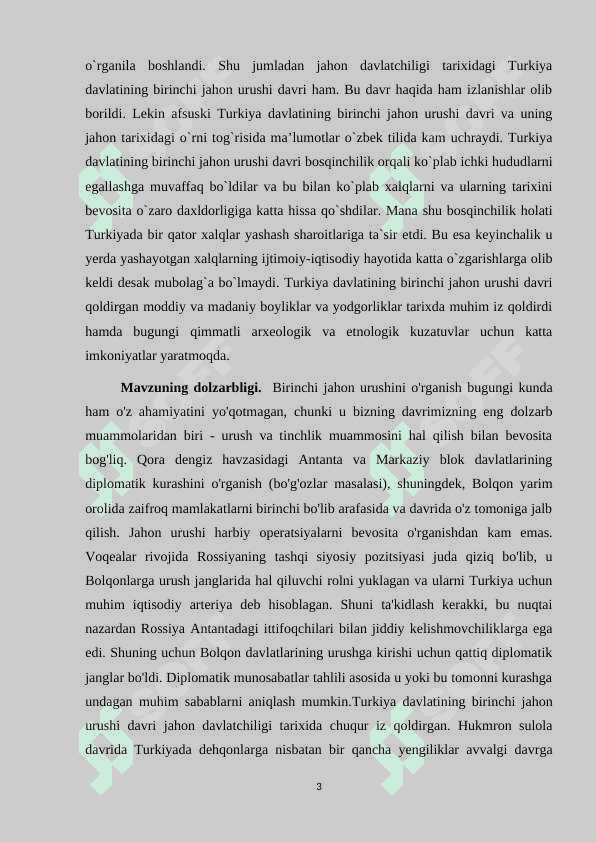 turkiya birinchi jahon urushida 3