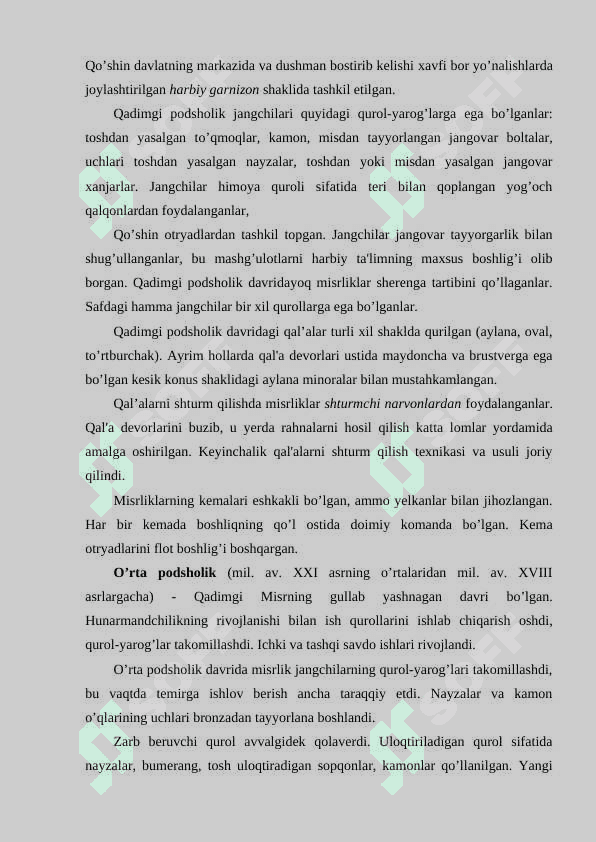 Qadimgi Misr va Mesopotamiya armiyasining qurollanishi haqida maqola  24 2