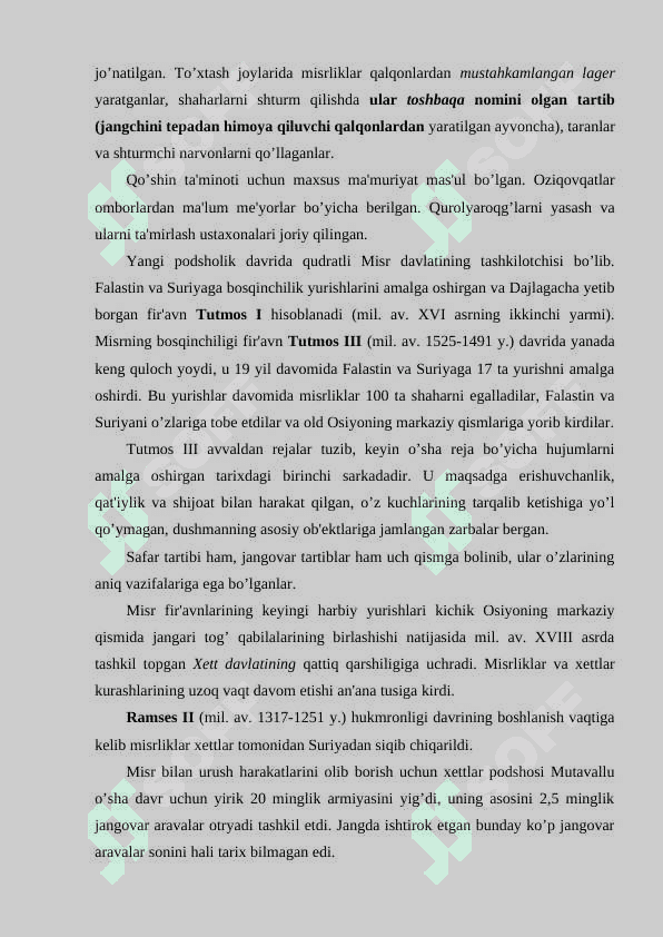 Qadimgi Misr va Mesopotamiya armiyasining qurollanishi haqida maqola  24 4