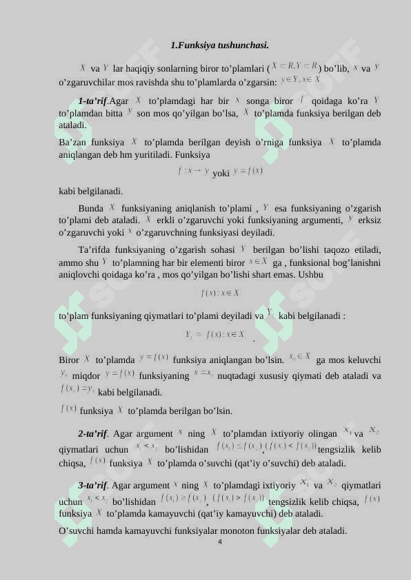 Funksiyani ko'phadlar bilan tekis yaqinlashtirish 4