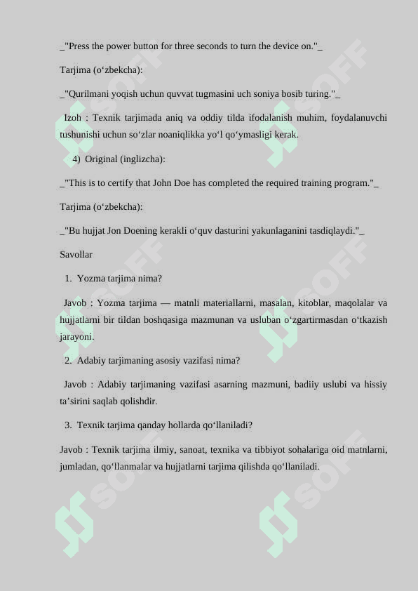 1.Tarjimaning mohiyati. Tarjima nima 1