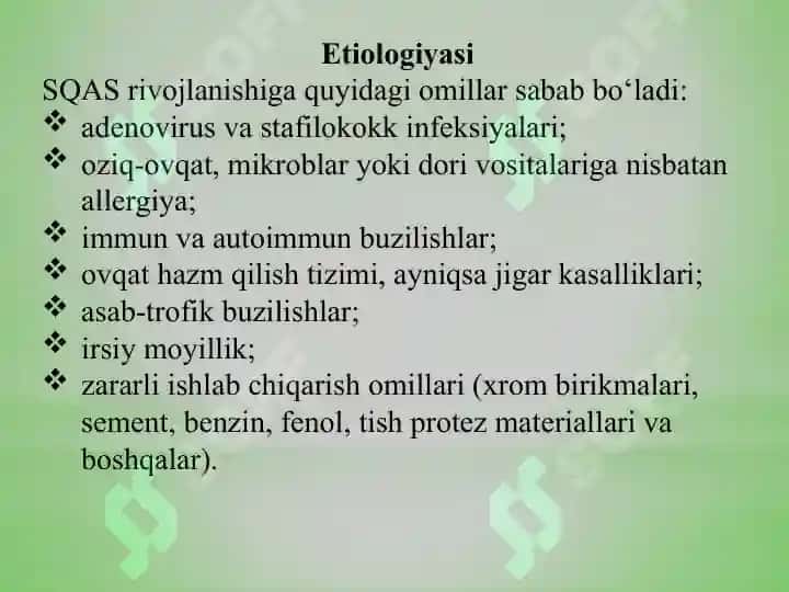 Surunkali aftoz stomatit. 5
