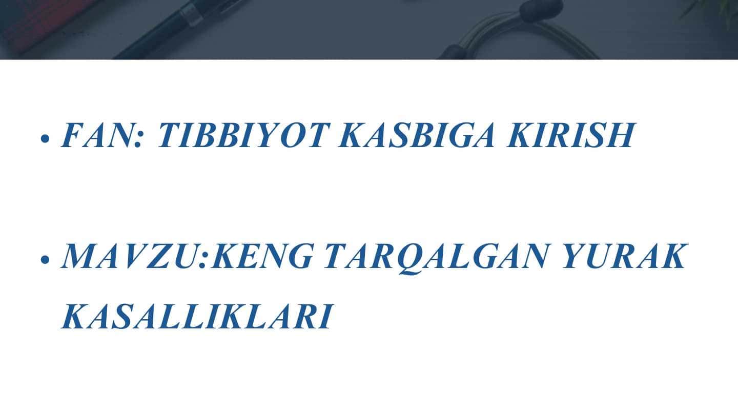 Keng tarqalgan yurak kasalliklari