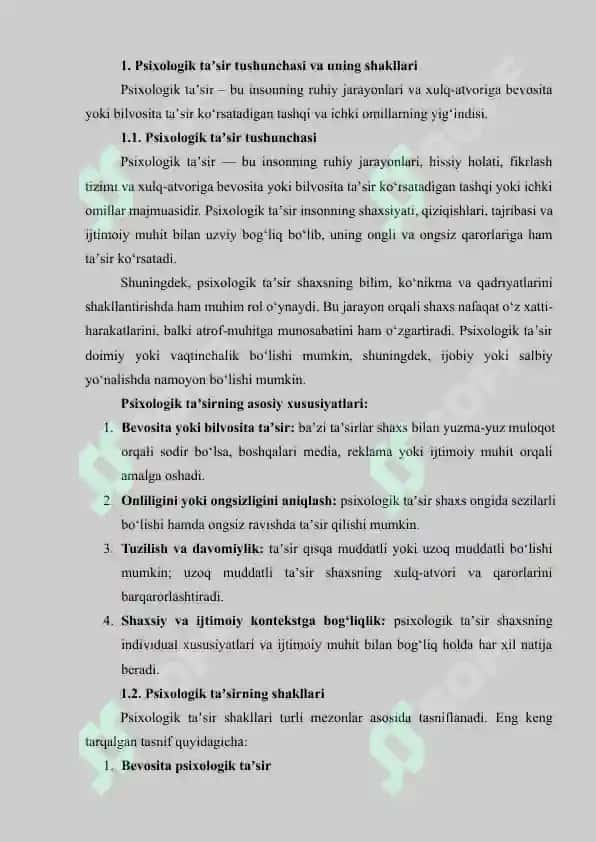Psixologik ta'sirning turli yo'nalishlaridagi dasturlashuv 4