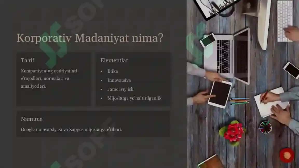 Korporativ Madaniyat va HR Boshqaruvi 2