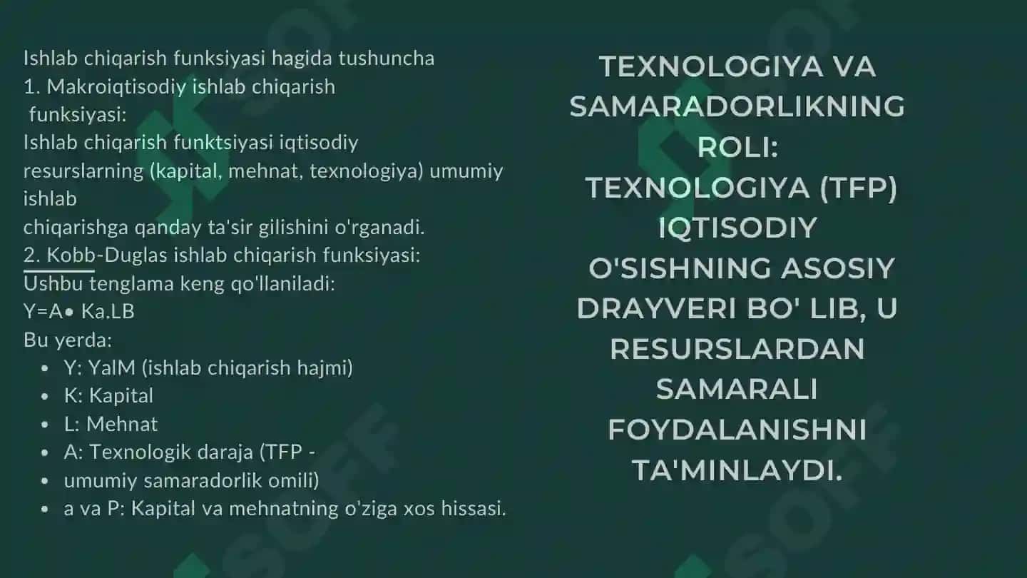 Makroiqtisodiy ishlab chiqarish funksiyalari 4