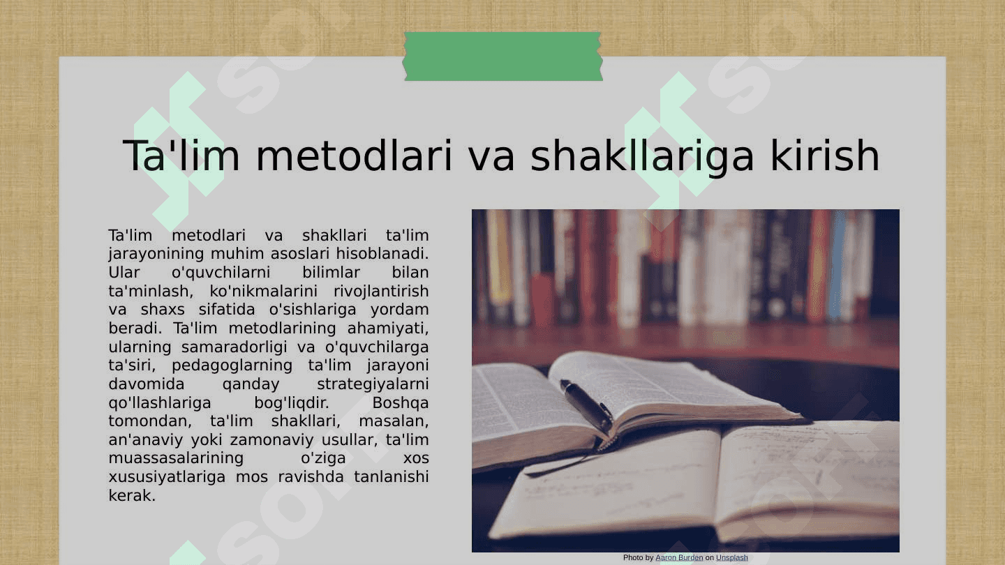 Korreksion pedagogika. Ta'lim metodlari shakllari va vosiogik jtalari.Didaktika ta'lim nazariyasi. Pedagarayon 3