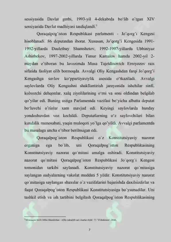 Qoraqalpog’iston respublikasi iqtisodiyotining o’ziga hos jihatlari 7