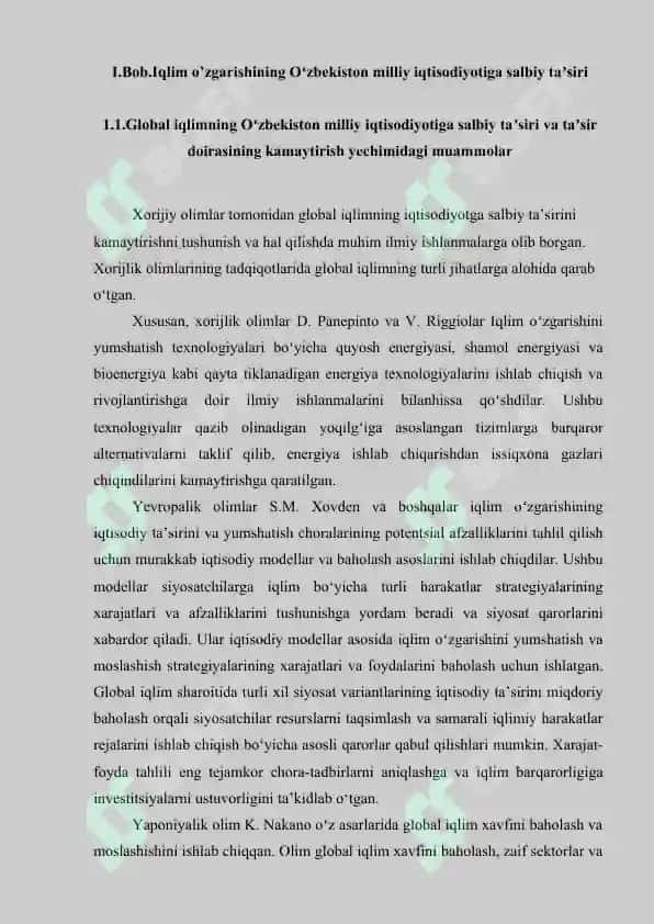 Iqlim o’zgarishi va mintaqaviy iqtisodiyotga ta’siri 4