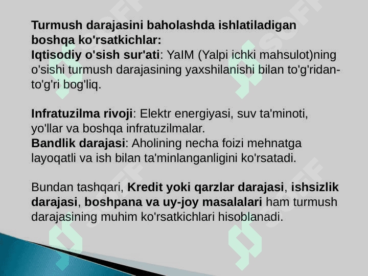 AHOLI TURMUSH DARAJASI 4