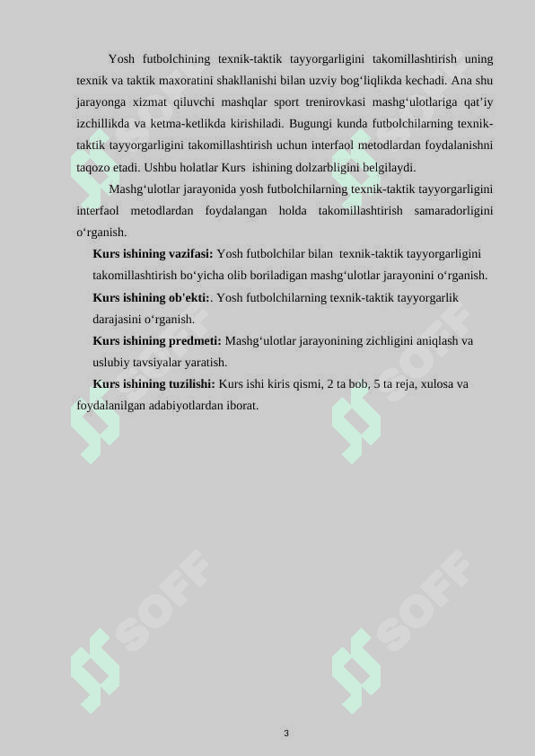 FUDBOLCHILARNING TURLI TAYYORGARLIK TOMONLARINI NAZORAT QILISH 3