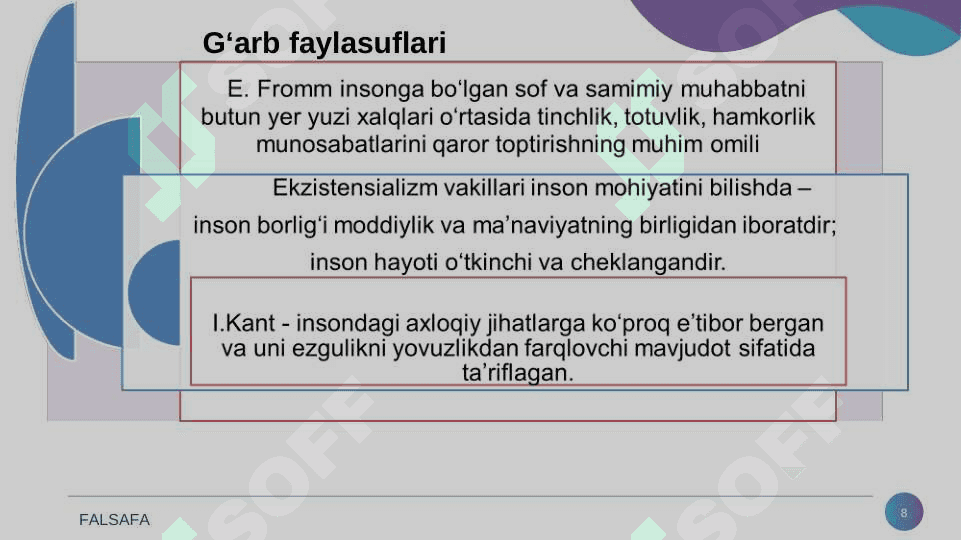 Inson falsafasi. Falsafiy antropologiya 8