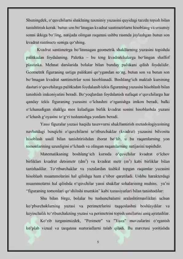 Yuzlarni  hisoblashni O'rgatish Metodikasi 5