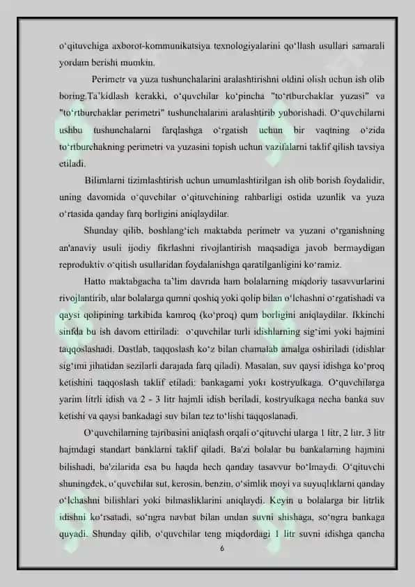 Yuzlarni  hisoblashni O'rgatish Metodikasi 6