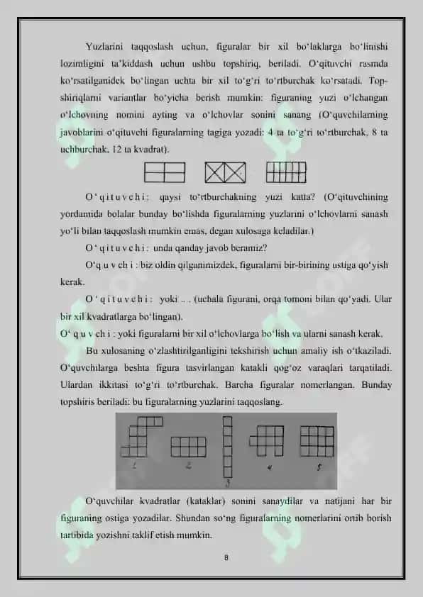 Yuzlarni  hisoblashni O'rgatish Metodikasi 8