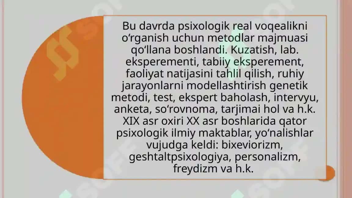 Psixologik fikrlarning ilk manbalari jahon mamlakatlarida fan sifati darivojlanishi 4