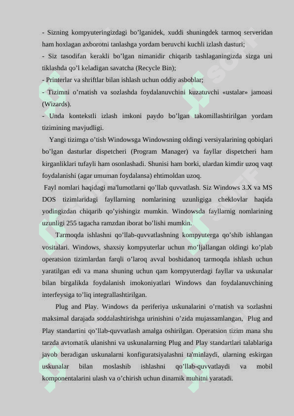 Operatsion tizimlar va ularning turlari mavzusi 6
