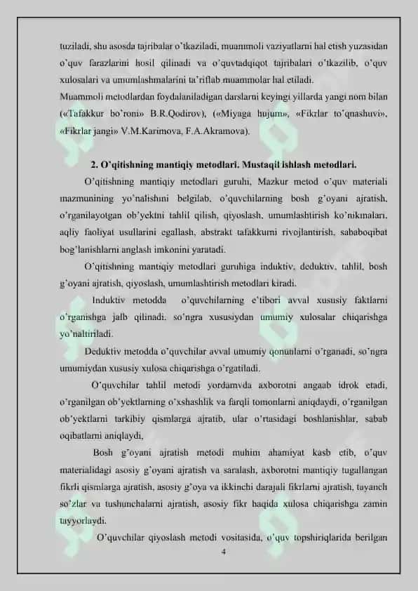 Ta’lim jarayoni va o’qitish turlari 4