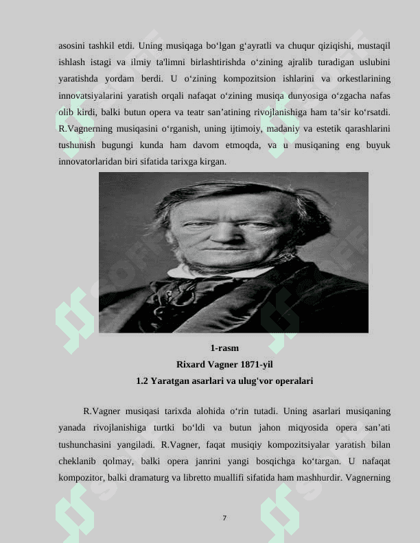 R.VAGNERNING MUSIQADAGI O’RNI 7