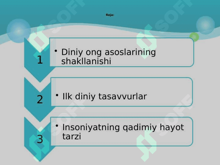 Markaziy Osiyo xalqlari dinlari va e'tiqodlari. Dinning iptidoiy shakillari. 2