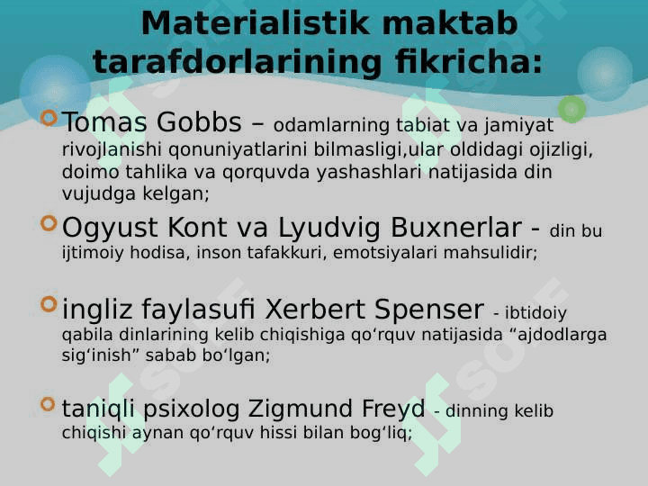 Markaziy Osiyo xalqlari dinlari va e'tiqodlari. Dinning iptidoiy shakillari. 4