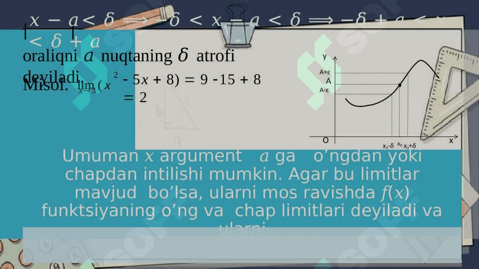 Mavzu Funktsiya tushunchasi va uning limiti. 4