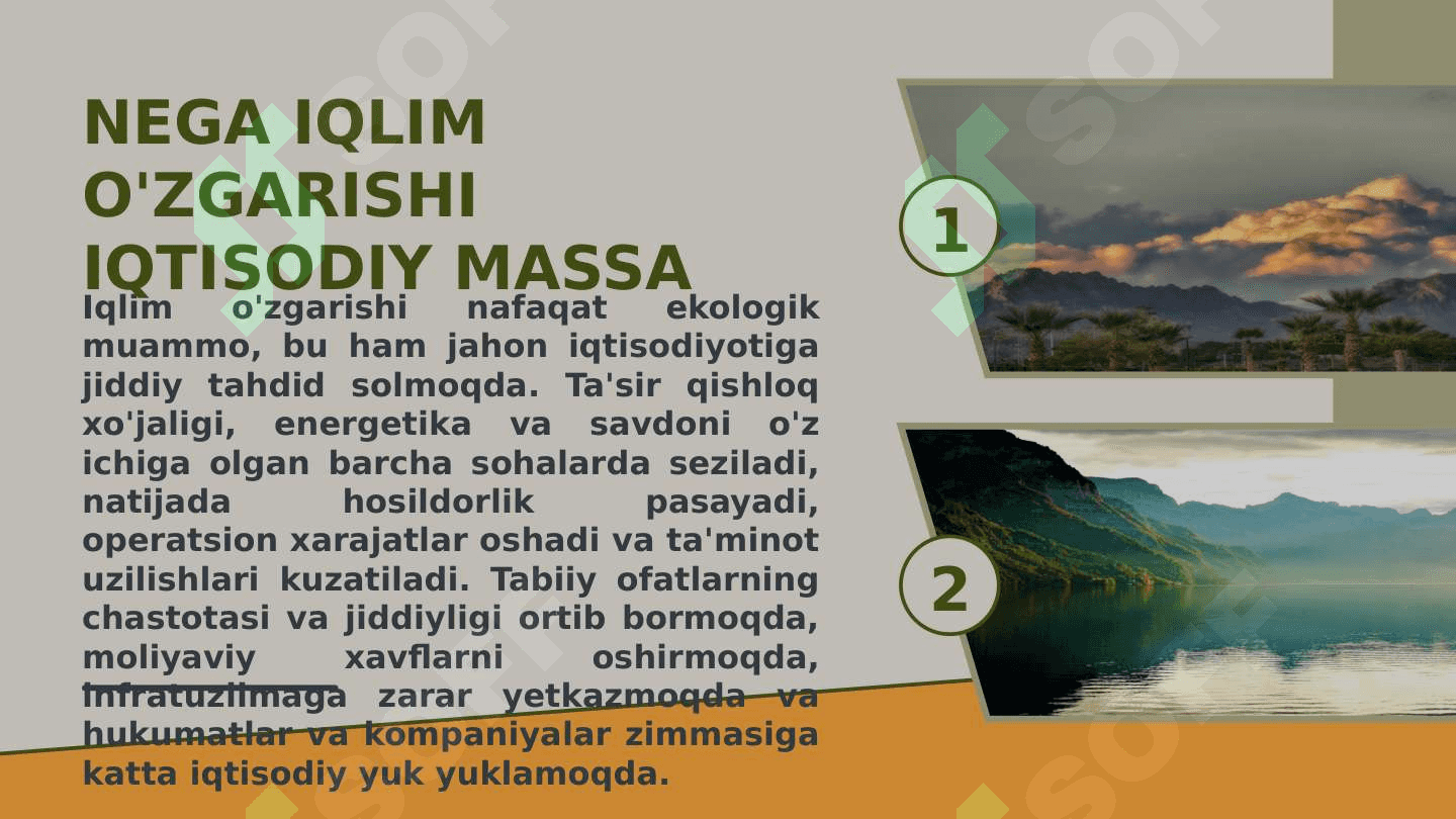 IQLIM O'ZGARISHINI GLOBAL IQTISODIYOTGA TA'SIRI 2