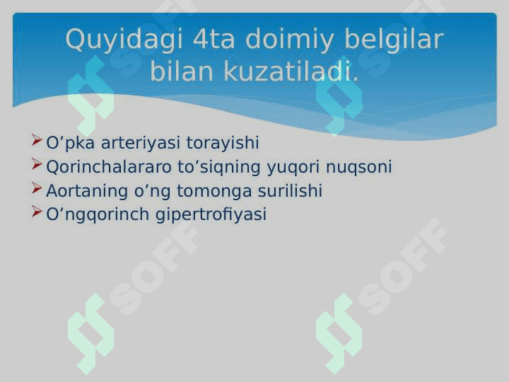 Yurak tug’ma nuqsonlari 8