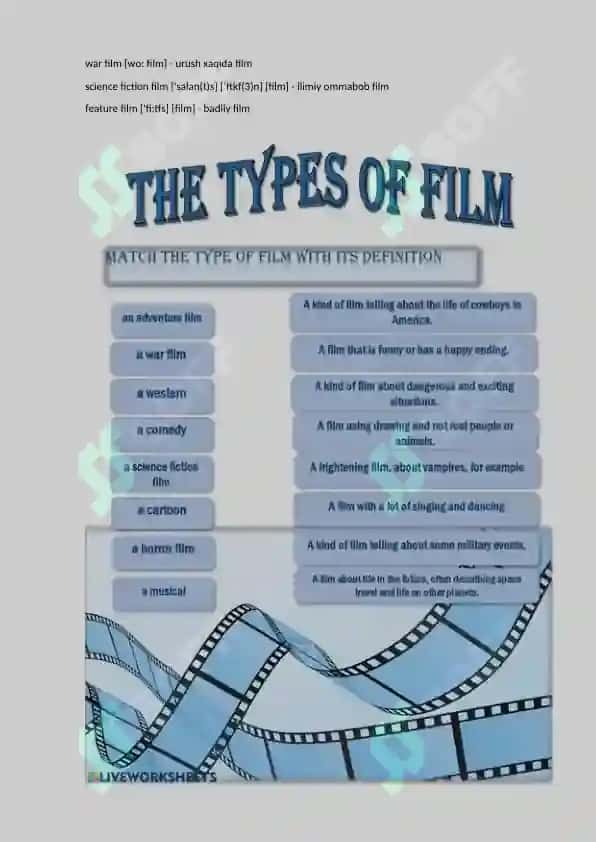 Let's learn movies \ Movie genres 3