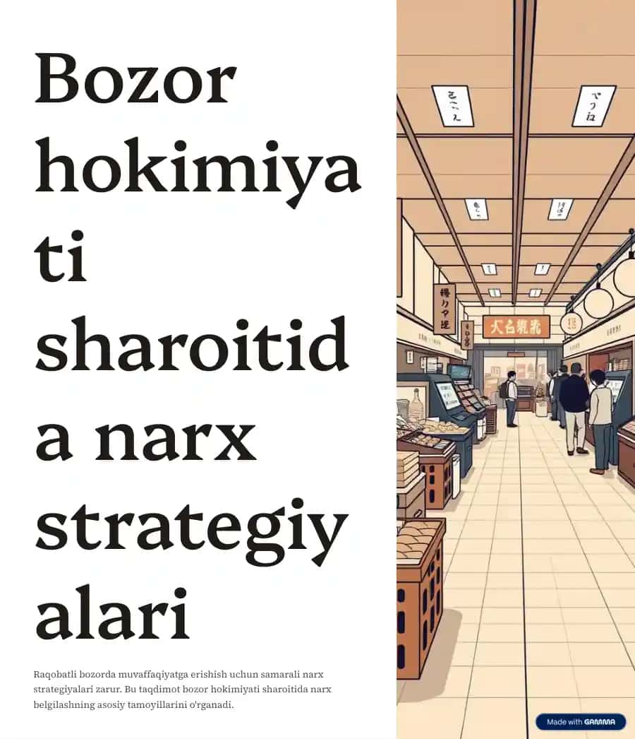 Narx strategiyasi 1