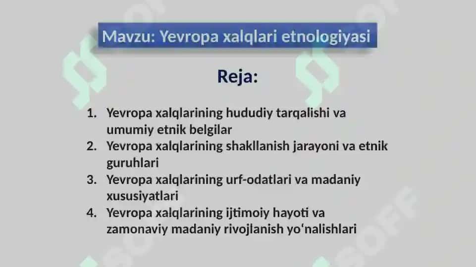 Yevropa xalqlari etnologiyasi 2