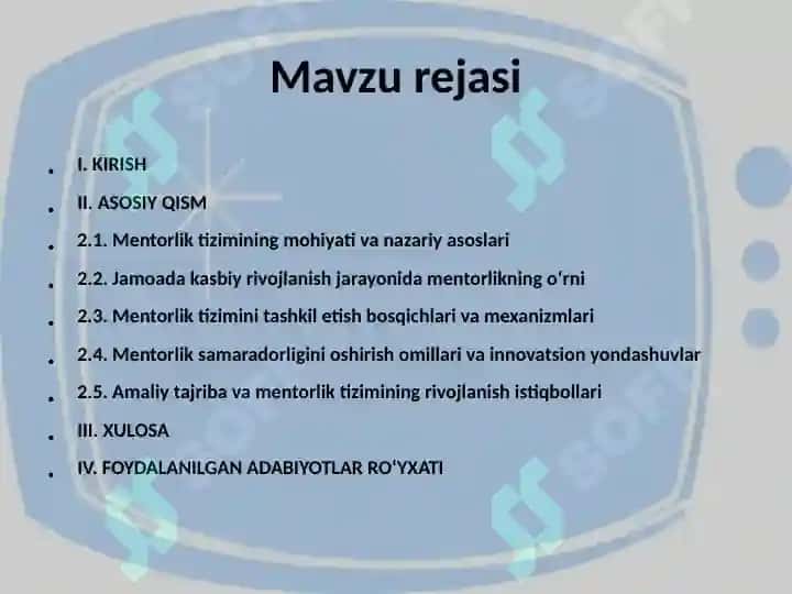 JAMOANI KASBIY RIVOJLANISHDA MENTORLIK TIZIMINI YO’LGA QO’YISH 2