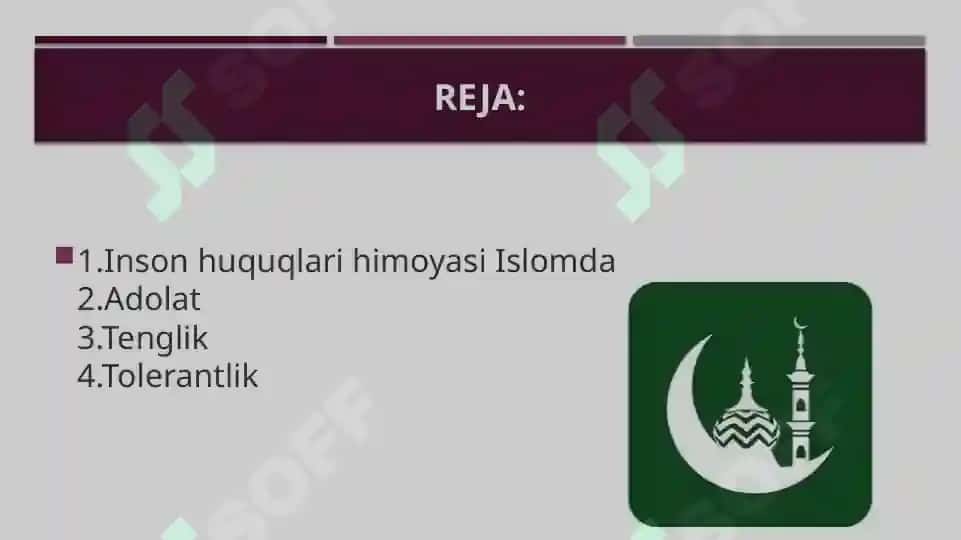 Islomda inson huquqlari himoyasi adolat tenglik tolerantlik 2