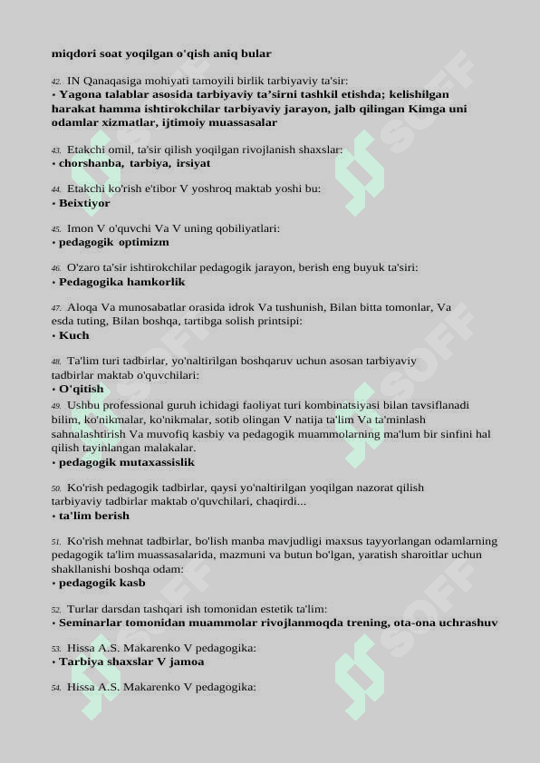 Pedagogika fanidan savol va javoblar 527 ta 4