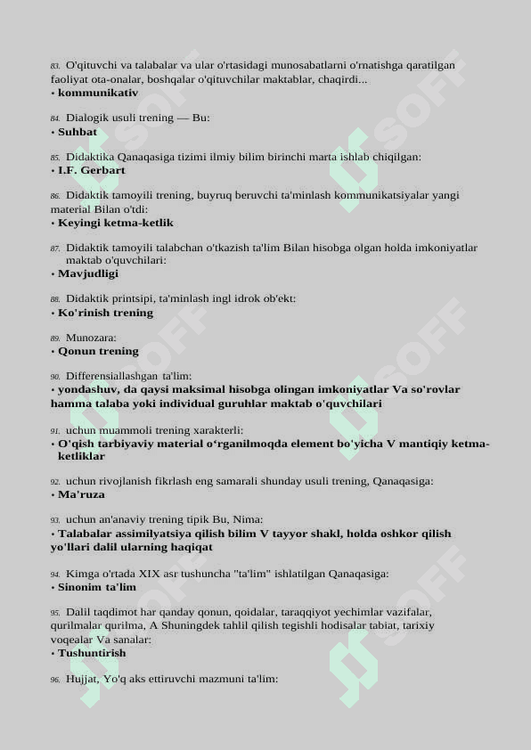 Pedagogika fanidan savol va javoblar 527 ta 7