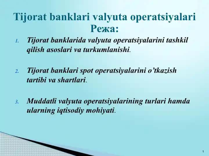 Valyuta Operatsiyalari