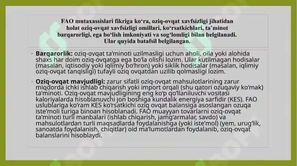 Oziq-ovqat sanoati 7