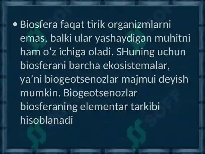 BIOSFERA VA UNING TUZILISHI 7