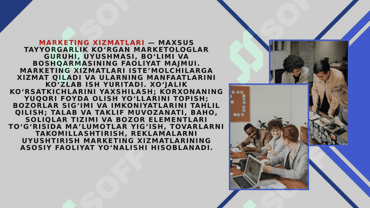 MARKETING XIZMATLARINING KUCHLI TUZILMASINI TASHKIL ETISH 3